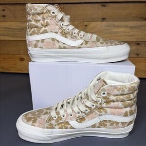 Vans Sneakers Womens 6.5, Mens 5 Groovy Floral Peach Brown Summer Skate Shoes